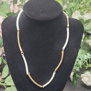 Gold and White Necklace Modern Fashion Jewelry